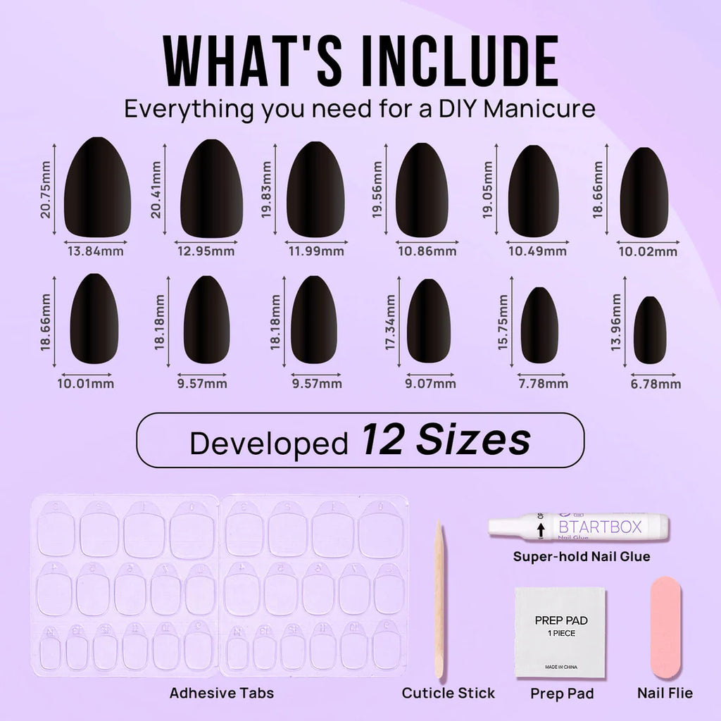 Black glossy nails